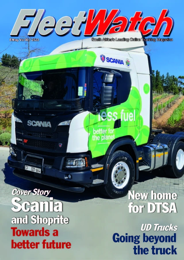 FleetWatch magazine cover with Scania truck.