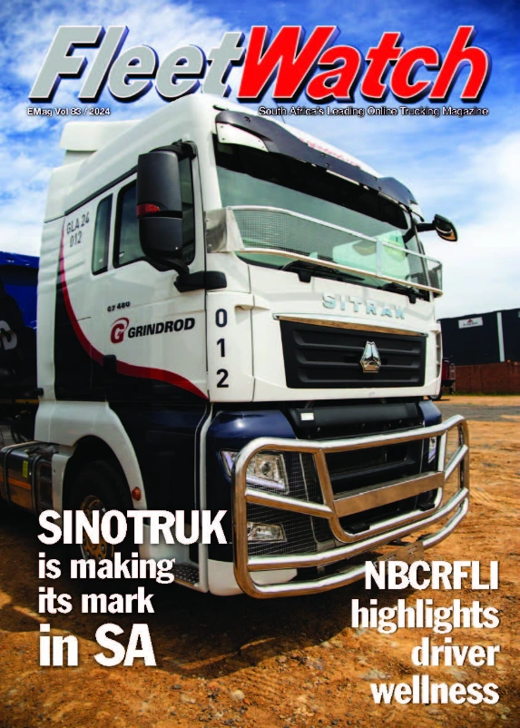 FleetWatch magazine covers trucking in South Africa.