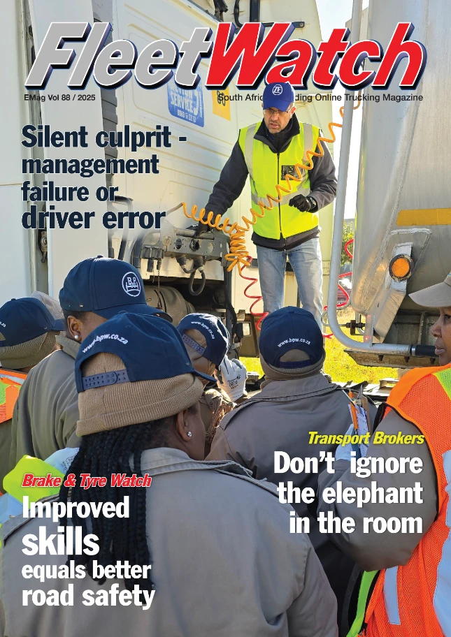 FleetWatch magazine cover on trucking and road safety.