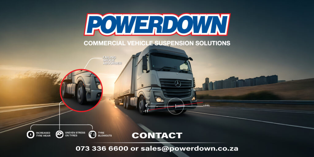 Truck with suspension solution by Powerdown driving.