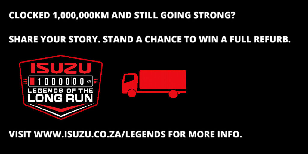 Isuzu 1,000,000 km Legends promotional graphic